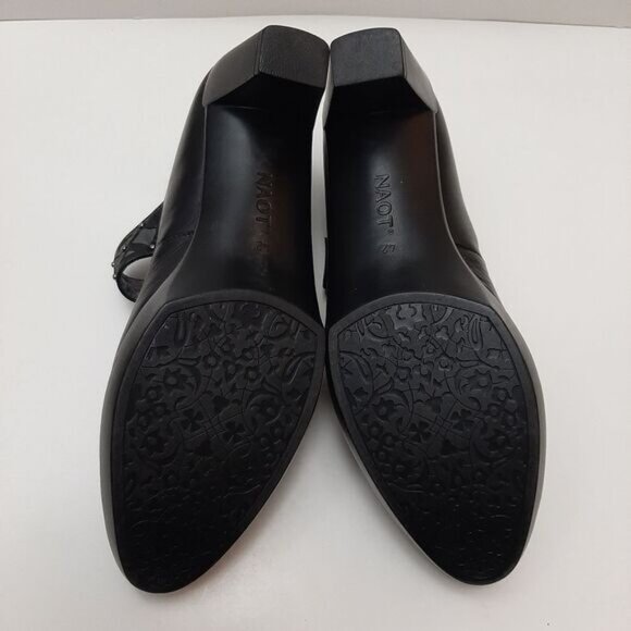 NAOT Almond Toe Classic Mary-Jane Pumps Genuine Leather Black Sz 11 - Picture 12 of 15